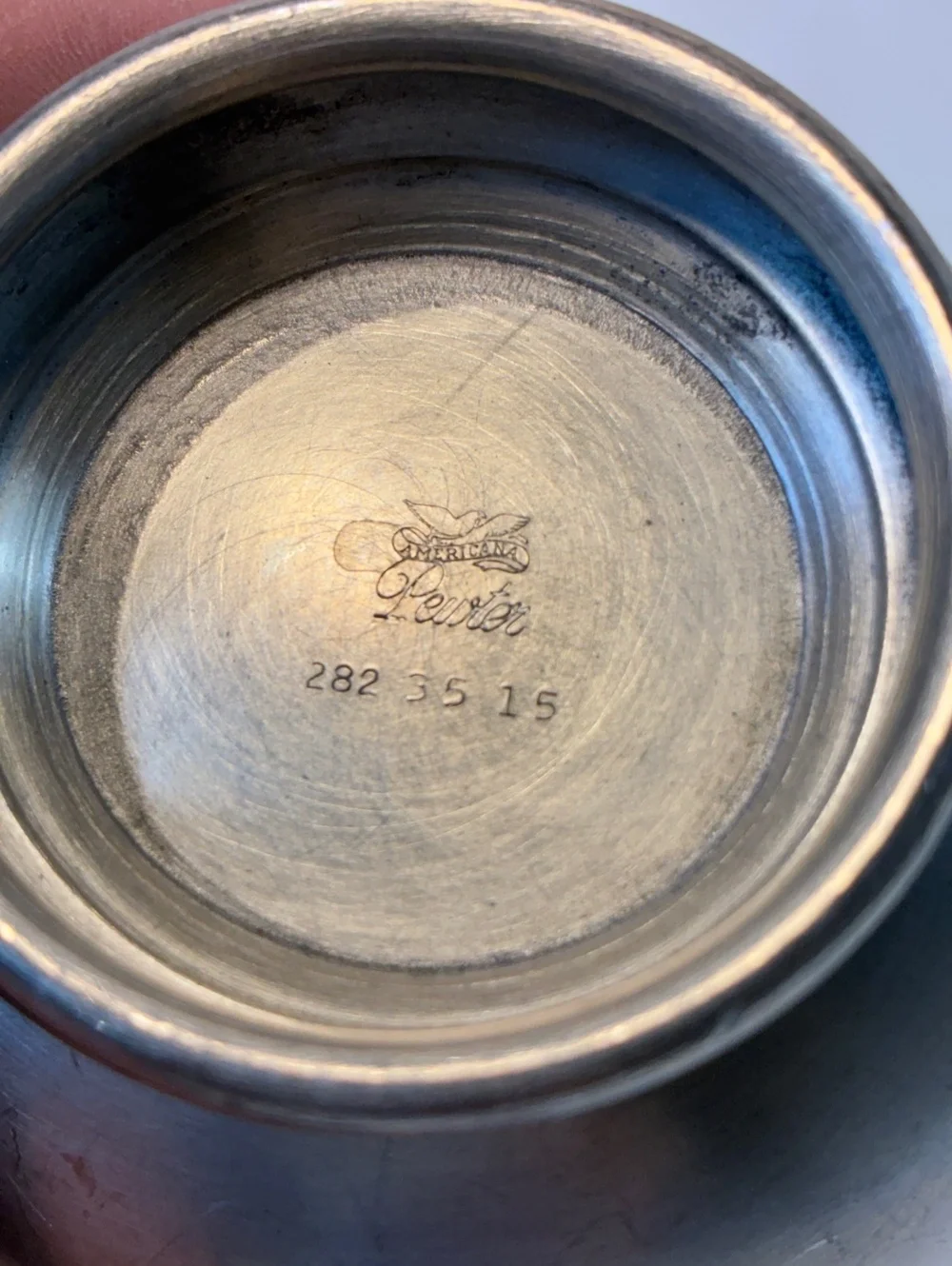 Vintage Pewter Footed Bowl